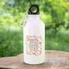 termo-butilka-za-planina-metalna-sofia-vitosha Lightweight 400ml aluminum water bottle with an inspiring Vitosha mountain quote and a carabiner clip.