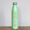 golyam-metalen-termos-za-ski Mint green 750ml insulated thermos with winter sports themed laser-engraved design.