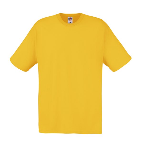 Yellow cotton promotional t-shirt for custom printing, embroidery and corporate branding
