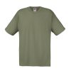 Olive green cotton promotional t-shirt for custom printing, embroidery and corporate branding