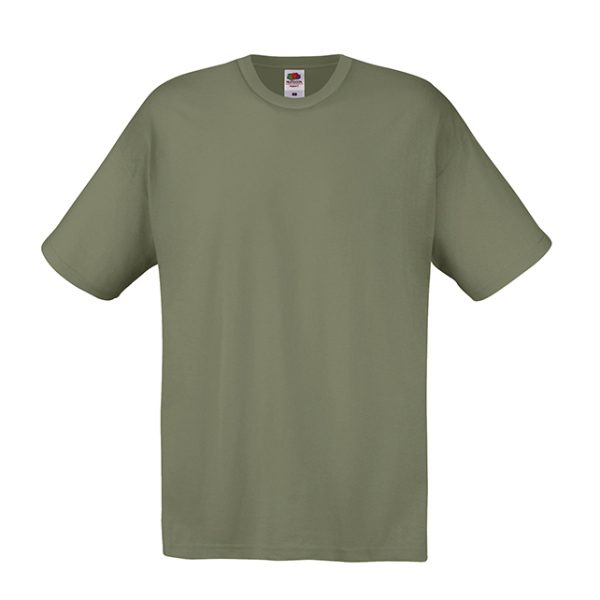 Olive green cotton promotional t-shirt for custom printing, embroidery and corporate branding