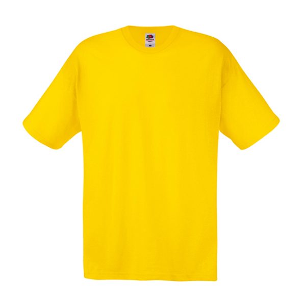 Bright yellow cotton promotional t-shirt for custom printing, embroidery and corporate branding