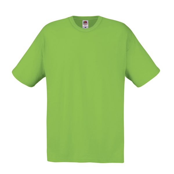 Lime green cotton promotional t-shirt for custom printing, embroidery and corporate branding