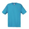 Azure blue cotton promotional t-shirt for custom printing, embroidery and corporate branding