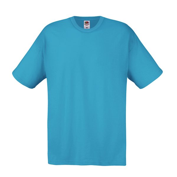 Azure blue cotton promotional t-shirt for custom printing, embroidery and corporate branding