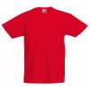 Kids red cotton t-shirt for custom printing, embroidery and promotional branding, 145 g/m²