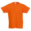 Kids orange cotton t-shirt for custom printing, embroidery and promotional branding, 145 g/m²