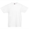Kids white cotton t-shirt for custom printing, embroidery and promotional branding, 165 g/m²