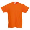 Kids orange cotton t-shirt for custom printing, embroidery and promotional branding, 165 g/m²