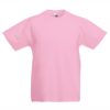Kids light pink cotton t-shirt for custom printing, embroidery and promotional branding, 165 g/m²