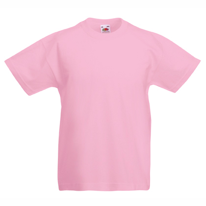 Kids light pink cotton t-shirt for custom printing, embroidery and promotional branding, 165 g/m²