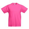 Kids fuchsia cotton t-shirt for custom printing, embroidery and promotional branding, 165 g/m²