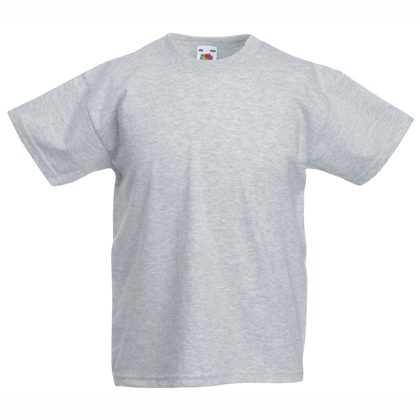 Kids heather grey cotton t-shirt for custom printing, embroidery and promotional branding, 165 g/m²