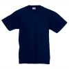 Kids deep navy cotton t-shirt for custom printing, embroidery and promotional branding, 165 g/m²