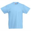 Kids sky blue cotton t-shirt for custom printing, embroidery and promotional branding, 165 g/m²