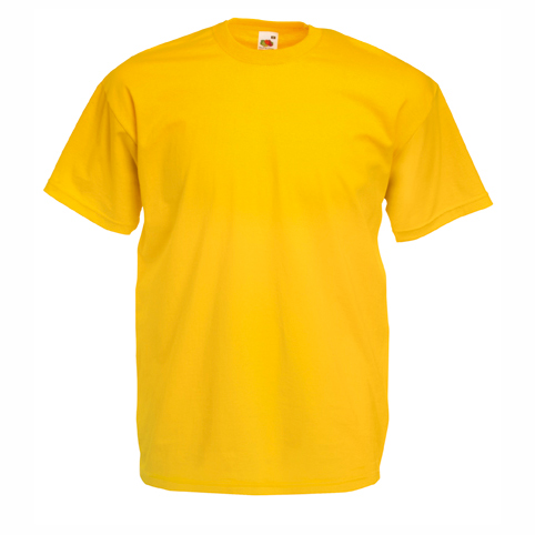 Heavy cotton yellow t-shirt for custom printing, embroidery and corporate branding, 165 g/m²