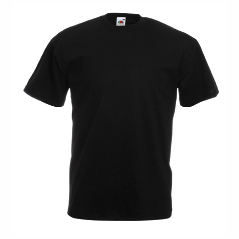 Heavy cotton black t-shirt for custom printing, embroidery and corporate branding, 165 g/m²