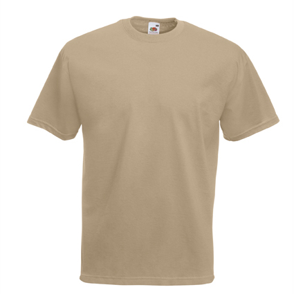 Heavy cotton khaki t-shirt for custom printing, embroidery and corporate branding, 165 g/m²