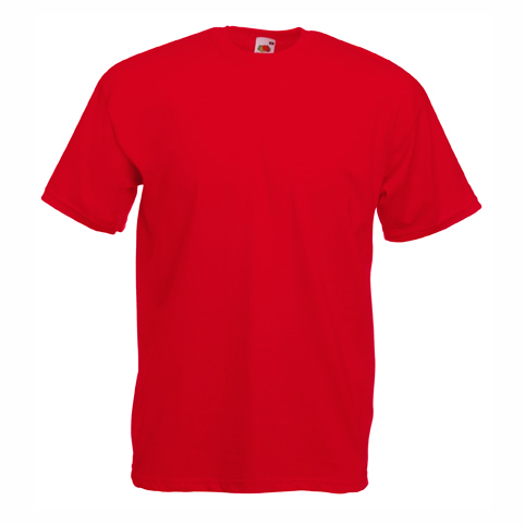 Heavy cotton red t-shirt for custom printing, embroidery and corporate branding, 165 g/m²