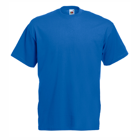 Heavy cotton royal blue t-shirt for custom printing, embroidery and corporate branding, 165 g/m²
