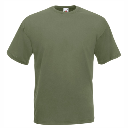 Heavy cotton olive green t-shirt for custom printing, embroidery and corporate branding, 165 g/m²