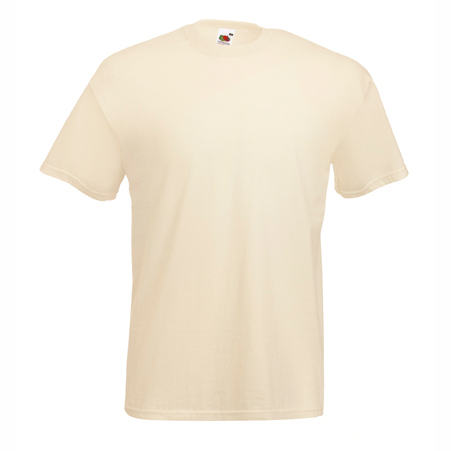 Heavy cotton natural beige t-shirt for custom printing, embroidery and corporate branding, 165 g/m²