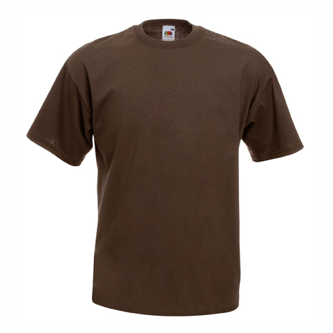 Heavy cotton chocolate brown t-shirt for custom printing, embroidery and corporate branding, 165 g/m²
