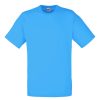 Heavy cotton azure blue t-shirt for custom printing, embroidery and corporate branding, 165 g/m²
