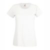 Women's white cotton t-shirt with fitted silhouette for custom printing, embroidery and promotional branding, 165 g/m²