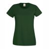 Women's bottle green cotton t-shirt with fitted silhouette for custom printing, embroidery and promotional branding, 165 g/m²