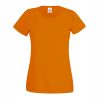 Women's orange cotton t-shirt with fitted silhouette for custom printing, embroidery and promotional branding, 165 g/m²
