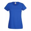 Women's royal blue cotton t-shirt with fitted silhouette for custom printing, embroidery and promotional branding, 165 g/m²