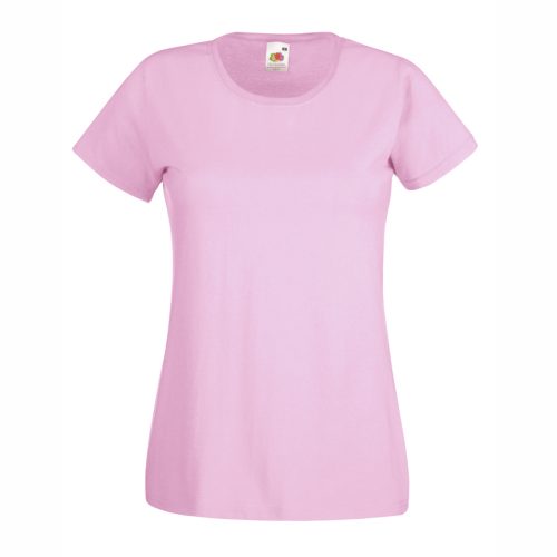 Women's light pink cotton t-shirt with fitted silhouette for custom printing, embroidery and promotional branding, 165 g/m²