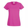Women's fuchsia cotton t-shirt with fitted silhouette for custom printing, embroidery and promotional branding, 165 g/m²