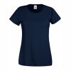 Women's deep navy cotton t-shirt with fitted silhouette for custom printing, embroidery and promotional branding, 165 g/m²