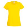 Women's yellow cotton t-shirt with fitted silhouette for custom printing, embroidery and promotional branding, 165 g/m²