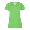 Women's lime green cotton t-shirt with fitted silhouette for custom printing, embroidery and promotional branding, 165 g/m²