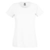 Women's white cotton t-shirt with fitted silhouette for custom printing, embroidery and corporate branding