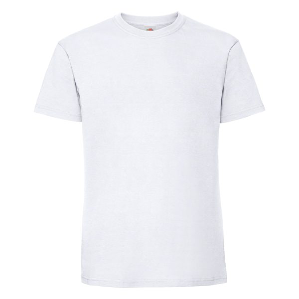 premium-byala-teniska-195g-za-pechat-i-brandirane Premium heavyweight white cotton t-shirt for custom printing, embroidery and corporate branding, 195 g/m²