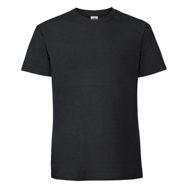 premium-cherna-teniska-195g-za-pechat-i-brandirane Premium heavyweight black cotton t-shirt for custom printing, embroidery and corporate branding, 195 g/m²