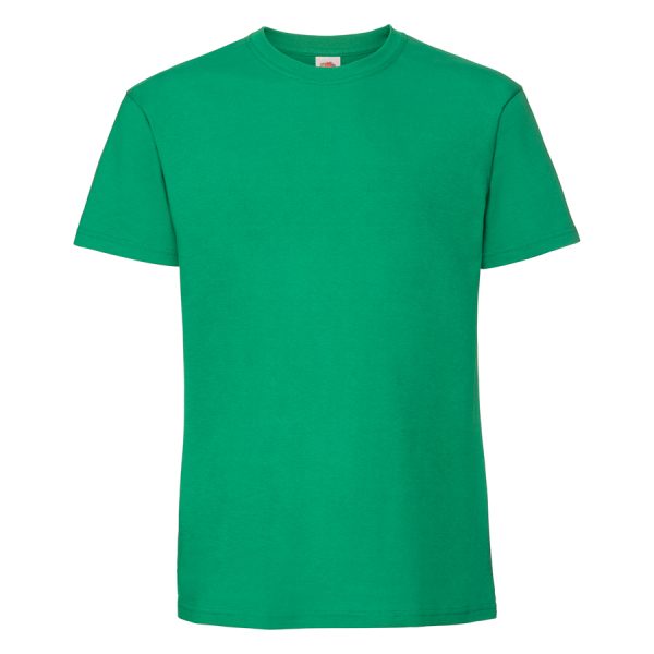 premium-yarkozelena-teniska-195g-za-pechat-i-brandirane Premium heavyweight kelly green cotton t-shirt for custom printing, embroidery and corporate branding, 195 g/m²