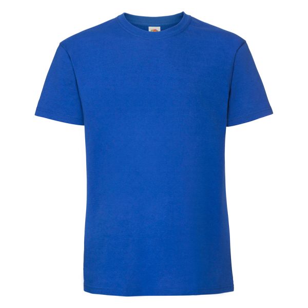 premium-sinya-teniska-195g-za-pechat-i-brandirane Premium heavyweight royal blue cotton t-shirt for custom printing, embroidery and corporate branding, 195 g/m²