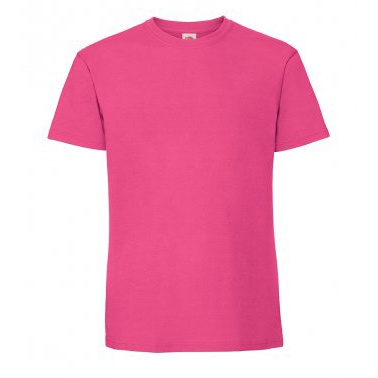 premium-tsiklamena-teniska-195g-za-pechat-i-brandirane Premium heavyweight fuchsia cotton t-shirt for custom printing, embroidery and corporate branding, 195 g/m²