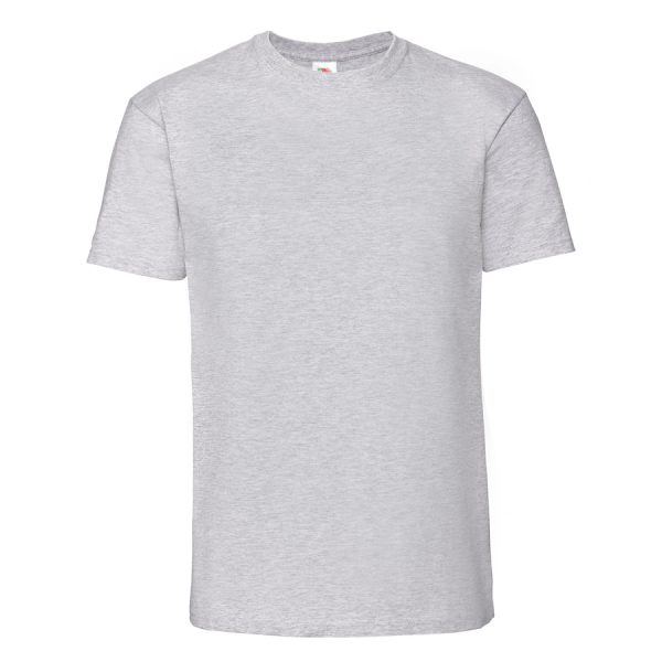 premium-svetlosiva-teniska-195g-za-pechat-i-brandirane Premium heavyweight heather grey cotton t-shirt for custom printing, embroidery and corporate branding, 195 g/m²