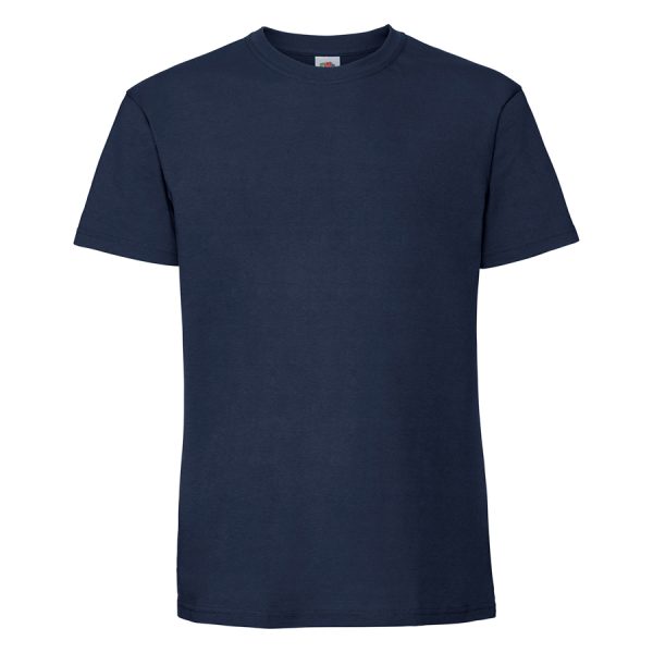 premium-tamnosinya-teniska-195g-za-pechat-i-brandirane Premium heavyweight deep navy cotton t-shirt for custom printing, embroidery and corporate branding, 195 g/m²