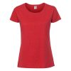 Women's red cotton t-shirt with fitted silhouette for custom printing, embroidery and promotional branding, 195 g/m²