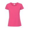 Women's fuchsia cotton t-shirt with fitted silhouette for custom printing, embroidery and promotional branding, 195 g/m²