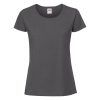 Women's light graphite cotton t-shirt with fitted silhouette for custom printing, embroidery and promotional branding, 195 g/m²