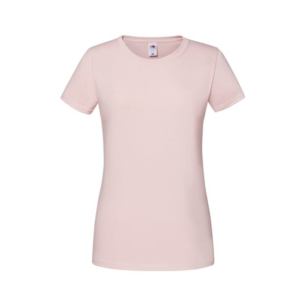 Women's powder rose cotton t-shirt with fitted silhouette for custom printing, embroidery and promotional branding, 195 g/m²