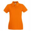 damska-oranzheva-polo-teniska-100-pamuk-za-brandirane Women's orange 100% cotton polo shirt for corporate workwear, branding, embroidery, DTF printing and promotional campaigns.